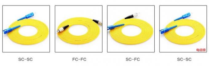 3.00mm 3M SC - SC Fiber  Patch Cord , LSZH / PVC Jacket Fiber Optic Jumper Cables