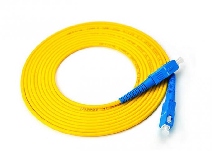 SC Fiber Optic Patch Cord Single Mode G652D 9 / 125 Fiber Optic Cable For FTTX System