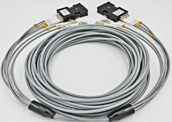 LC - LC Multimode Fiber Patch Cord , 6 Core Gray Armored Patch Cable For FTTH