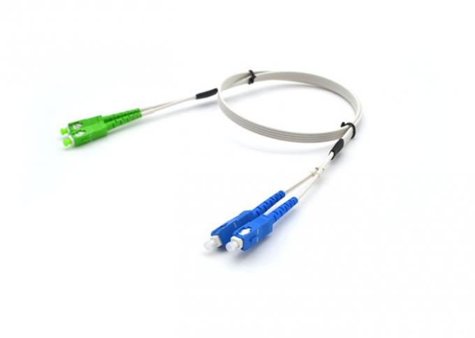 SC / APC - SC / UPC Fiber Optic Patch Cord DX SM Waterproof Fiber Optic Pigtail Cables