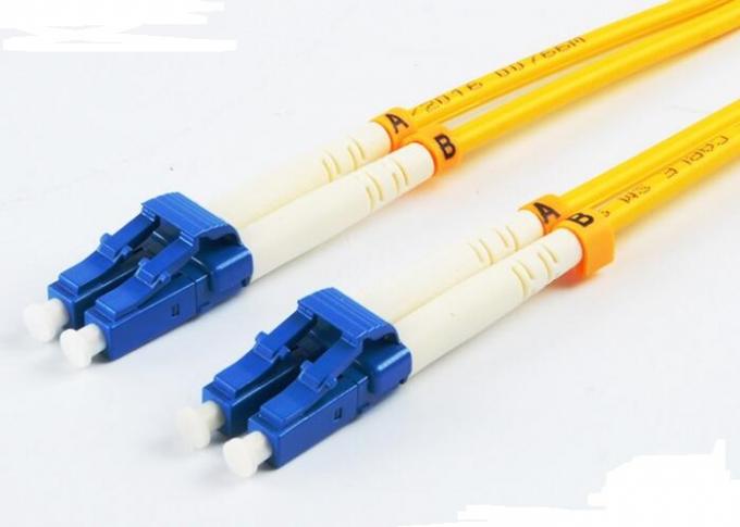 2 Core Single Mode Fiber Optic Cable 3M G652D 9 / 125um Fiber Jumper Cables