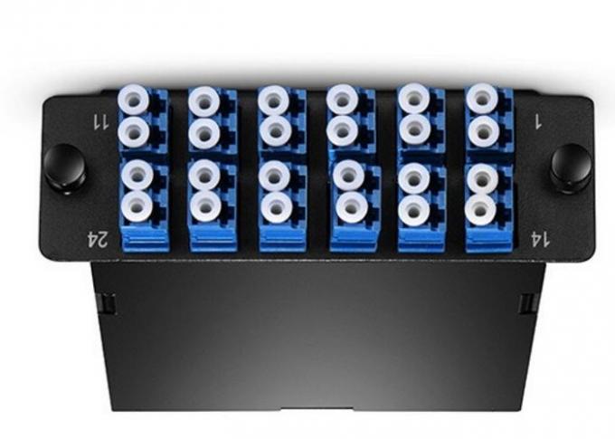 24 Fiber MTP / MPO Patch Cord Single Mode 12 Port Fiber Patch Panel LC UPC Duplex