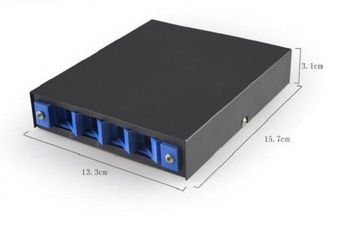 0.32kg 4 Port Fiber Optic Cable Box , SC ST FC Adapter Optical Fiber Distribution Box