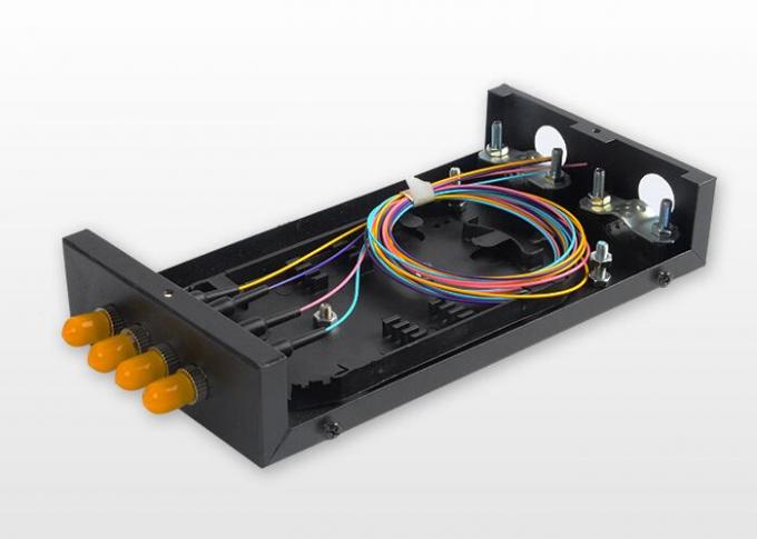 ST SM Metal Fibre Distribution Frame , 4 Port 4 Core Optical Fiber Termination Box