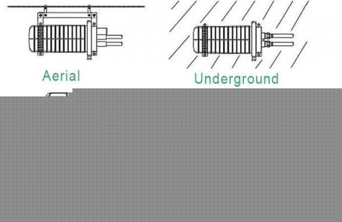 Splicing Sleeves Fiber Optic Cable Splice Closure Black Outdoor Junction Box
