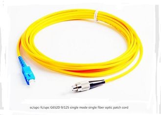China SC Fiber Optic Patch Cord Single Mode G652D 9 / 125 Fiber Optic Cable For FTTX System supplier