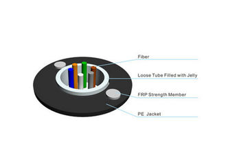 China Unitube Non Metallic Fiber Optic Cable 8 Core Non - Armored 2KM With PE Sheath supplier