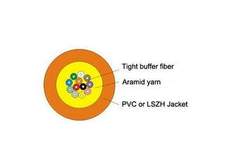 China Yellow / Orange Micro Fiber Optic Cable , Anti Torsion Single Mode Fiber Cable supplier