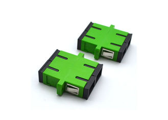 China SC Simplex Adapter DX Single Mode , Green Color Flanged Coupling Adapter supplier