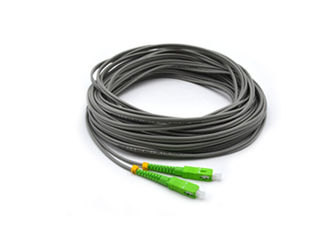 China 50 M SC / APC Optical Fiber Pigtail , Gray 2 Core Simplex Single Mode Pigtail supplier