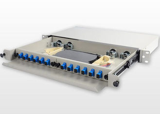 China SC Fiber Optic Patch Panel 12 Port 1U Single Mode ODF Fiber Termination Panel supplier