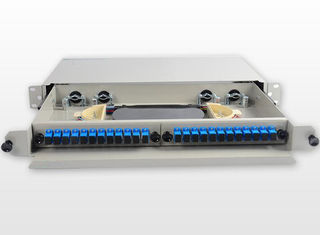 China SC / UPC Metal Fiber Rack Mount Patch Panel 24 Port 24 Core Fiber Distribution Unit supplier