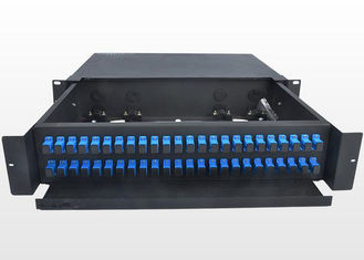 China Sliding Type 2U Fiber Optic Patch Panel Durable SC Optical Fiber Distribution Frame supplier