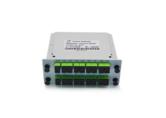 China Cassette Card Inserting Fiber Optic PLC Splitter 1x16 1X32 Modular design With Low PDL supplier