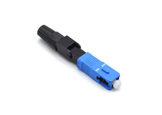 China CATV Pre - Polished Fiber Connectors , Blue Field Installable Fiber Optic Connector supplier