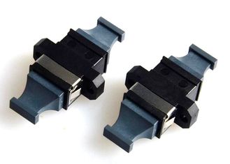 China MPO MTP Flange Fiber Optic Adapter Black Bare Fiber Adapter APC Polished supplier