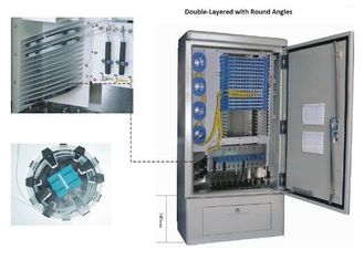 China 576 FDH Fiber Optic Junction Box , IP65 Outdoor Optical Cross Connection Cabinet supplier