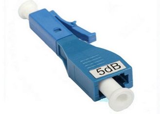 China Blue LC Optical Fiber Attenuator M - F 2db / 10db Attenuator With Metal Sleeve supplier