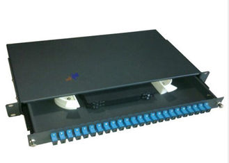 China SC 24 port rack mount patch panel 1U 19&quot; Fiber Optic Joint Closure Drawer Type supplier