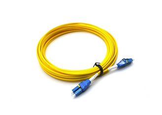 China PVC 3.0mm Fiber Optic Patch Cord LC UPC To LC UPC Uniboot Duplex OS2 Single Mode supplier