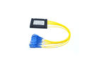 China 1X8 PLC Splitter With Black Cassette , Reliability PLC Optical Splitter For FTTB factory