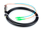 China 5M Waterproof SC / APC Pigtail , G652D 2 Core Single Mode Fiber Optic Cable factory