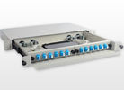 China 12 Port Rack Mount Patch Panel 1U , 19 Inch 24 Core LC Optical Fiber Patch Panel factory