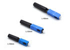 China 50mm Pre - Polished Fiber Optic Fast Connector Blue Single Mode Fiber Connectors factory