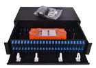 China Slim 1U Fiber Optic Patch Panel 96 Cores Sliding Open SC Type For LAN / WAN factory