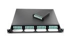 Black Metal Frame Optical Fiber Patch Panel 96 Core Multimode  Black / Beige