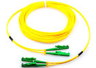 China Single Mode Fiber Optic Patch Cord Duplex G652D 9 / 125 Yellow With E2000 Connector factory