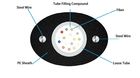 China 1core/2 core,/4core,/6core/8core/10core/12core FTTH cable with FRP strength member GYXFTPY optical fiber for telecommuni factory