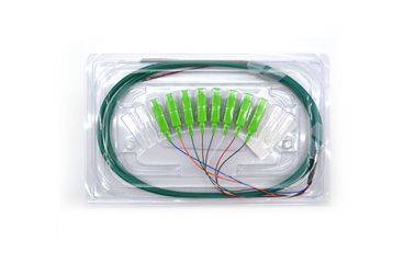 High Return Loss Optical Fiber Pigtail 8 Cores SC SM Patch Cord Fan-Out Pigtail